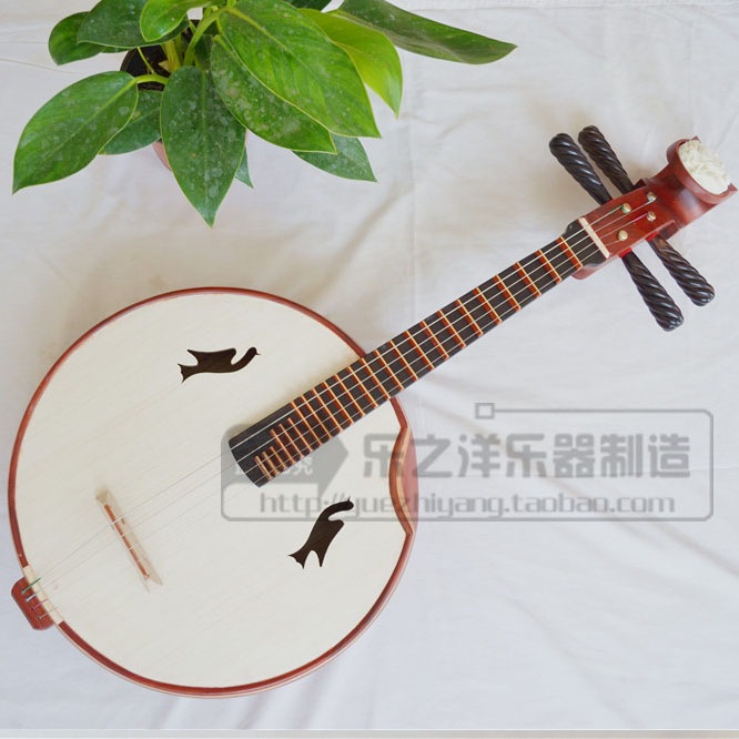 紅木黑檀軸中阮